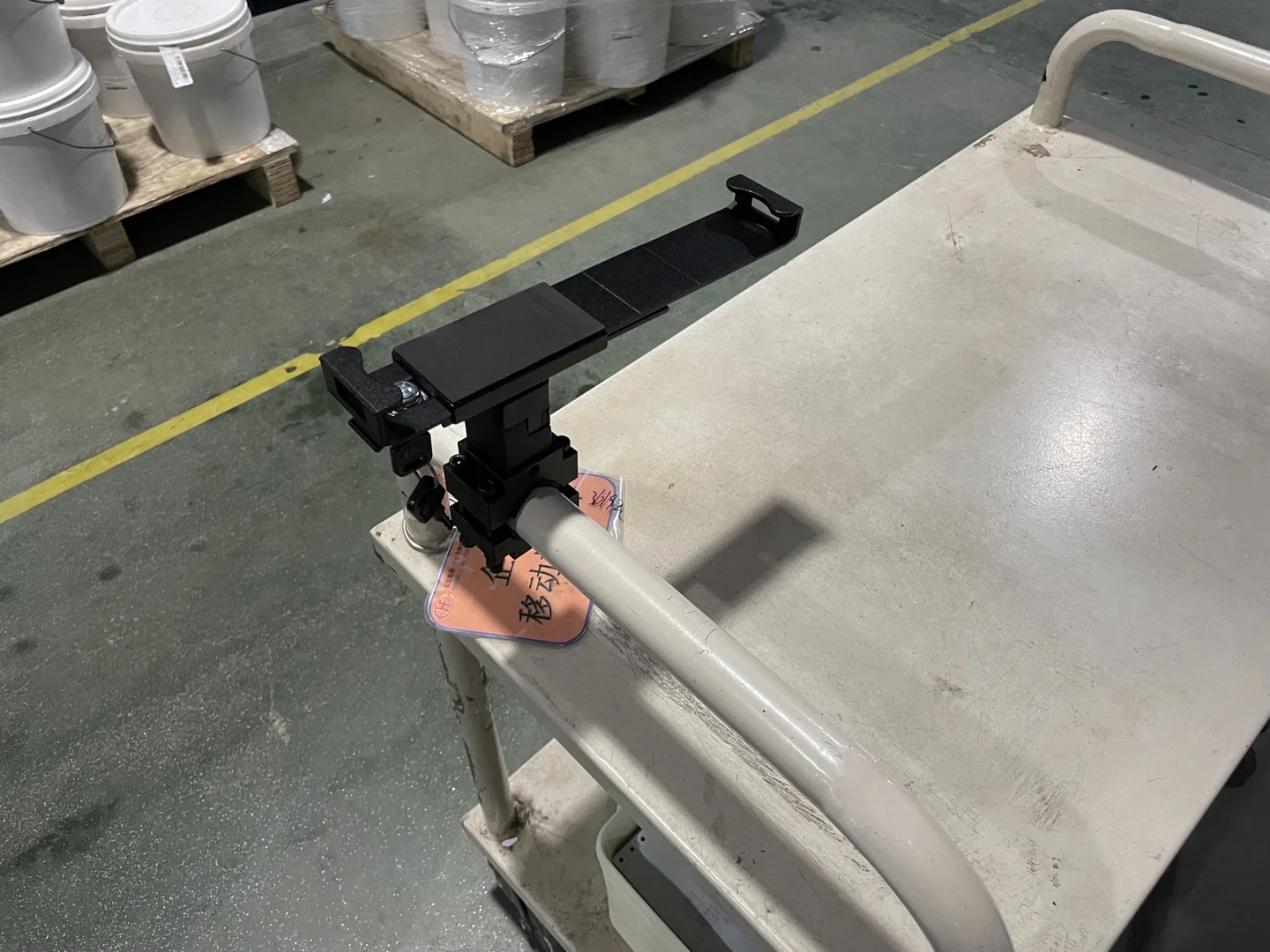 eStand 24008Q Handcart Clamp Bracket 7-11 inch Adjustable 360 Degree Rotating Metal Secured Tablet Pc Stand Holder