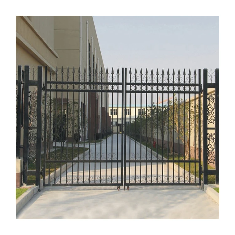 
Outdoor Villa House Decoration Wrought Iron Driveway Gate Designs 