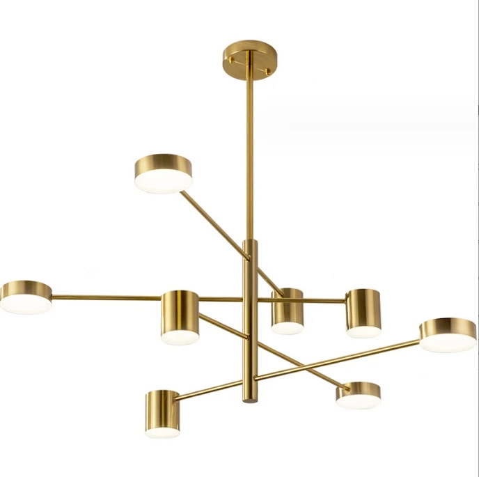 gold bedroom living room LED pendant lamp fashion classic restaurant showroom chandelier