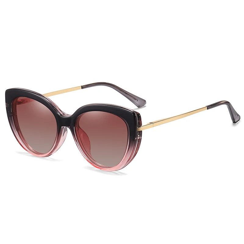 Dichroic Polarized Sunglasses female tr cat eye anti blue light glasses