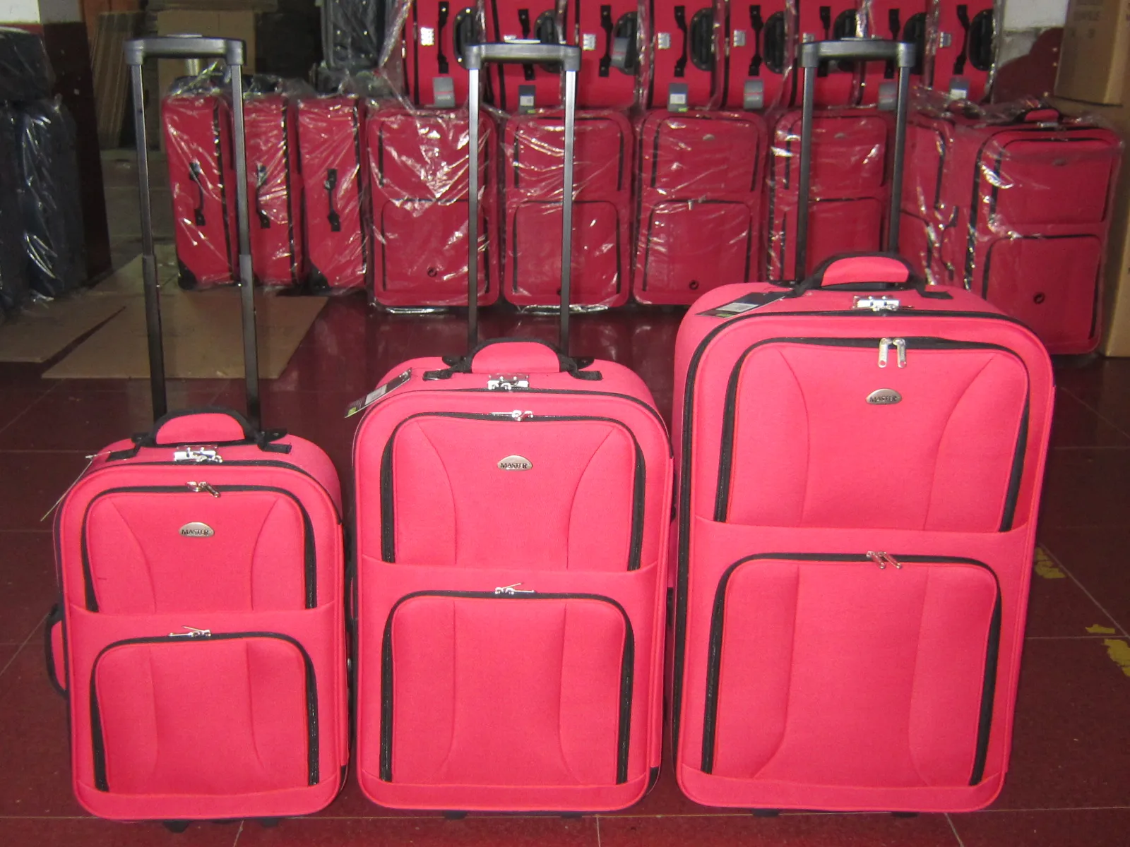 China Luggage Factory Supply Cheap Promotional 3pcs Eva Trolley Luggage Suitcase Sets