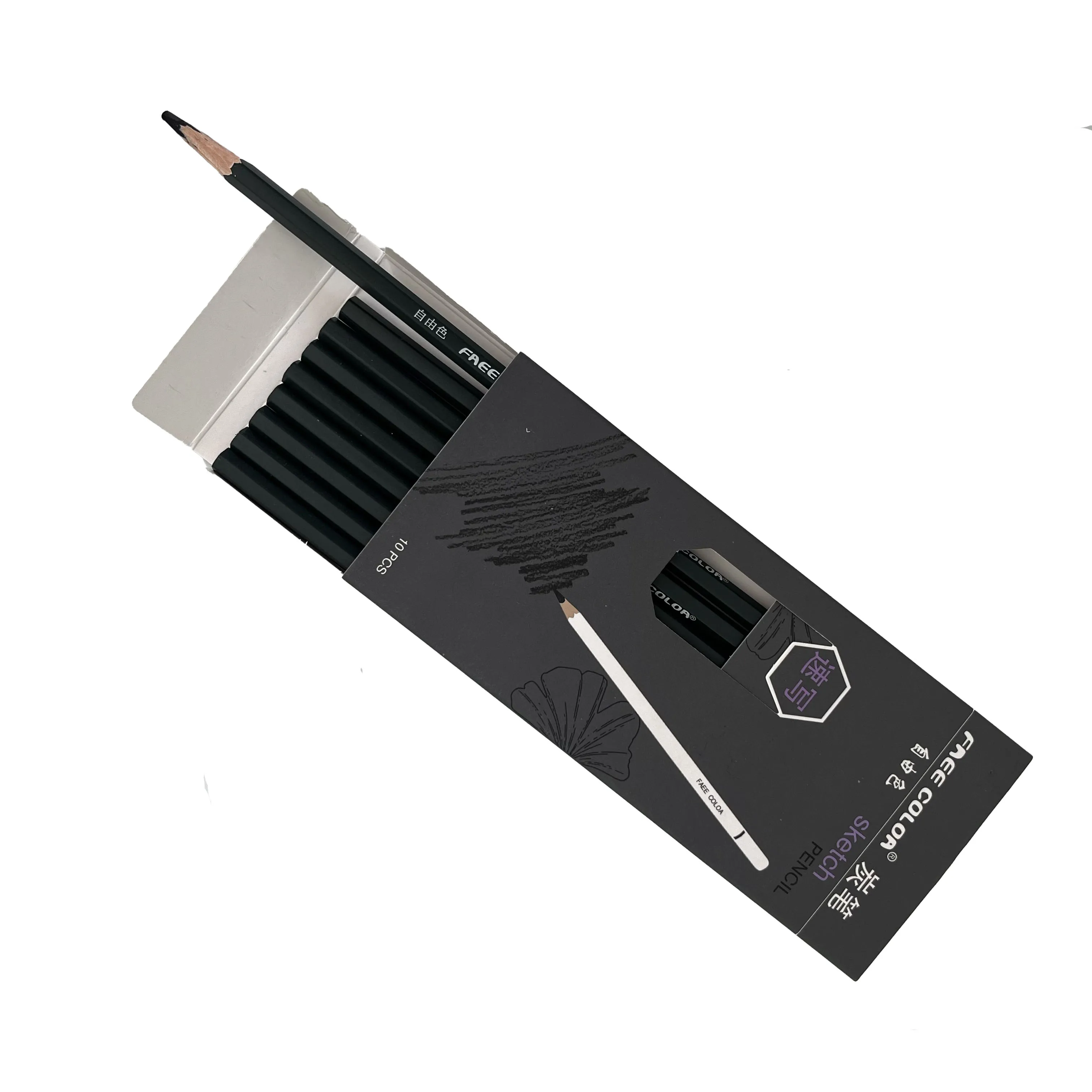 Wholesale Professinal Sketching Pencils For Artist High Quality Wooden Charcoal Pencils Set For Sketching