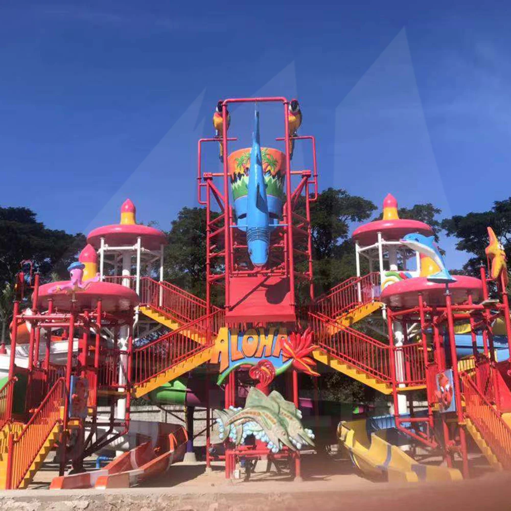 Philippines Hotel Water Park Wave Pool Fiberglass Water Slide