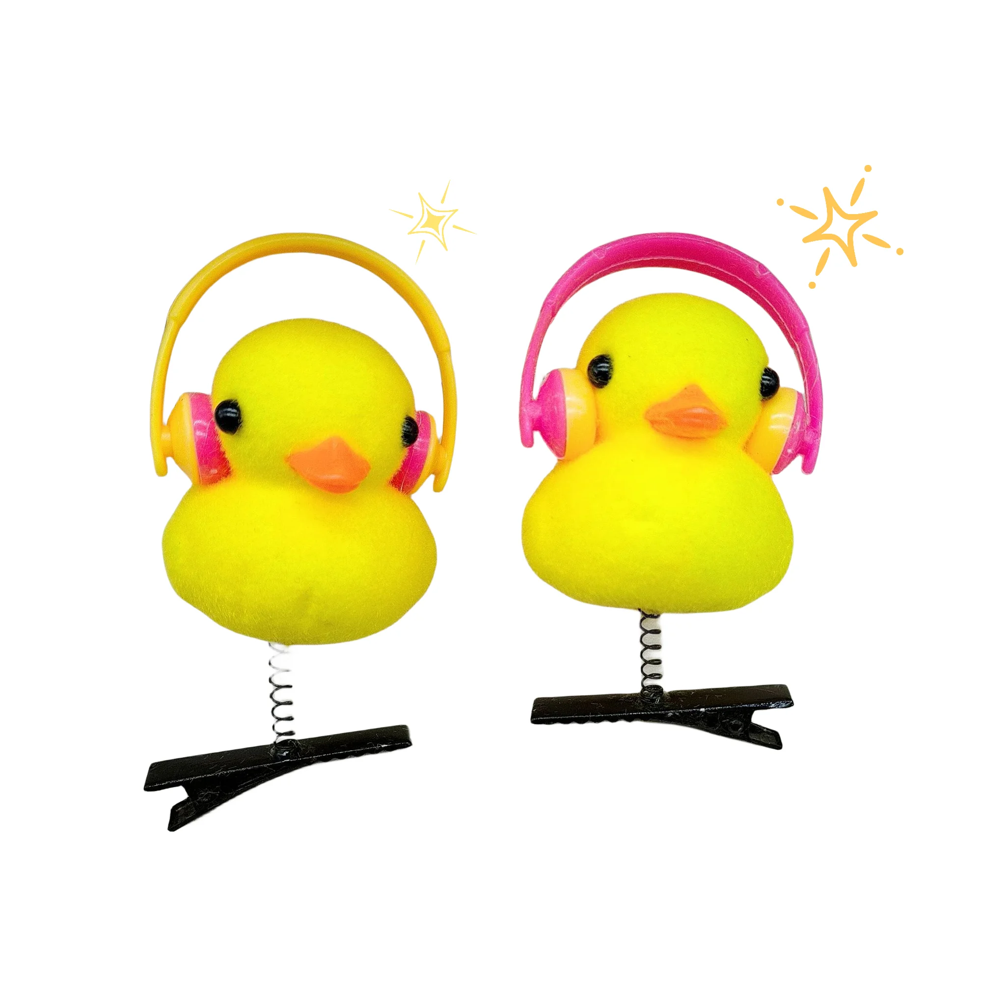 Lovely Children Kids Girls Simulated Support Hairpin Velvet Chicken Yellow Duck Spring Hair Cilp