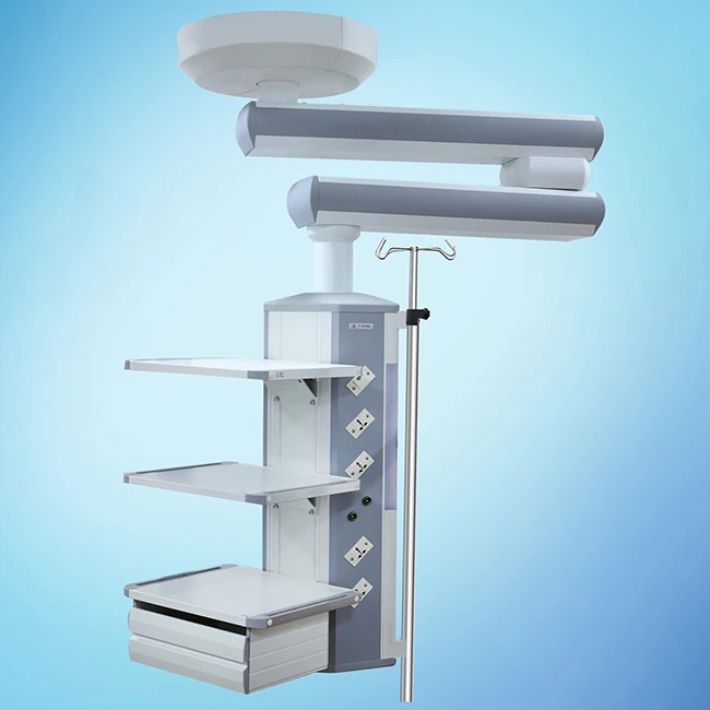 MEDICAL Double Arms Ceiling Medical Pendant Equipment Surgical Room Operation Theatre Steel Electric ICU Standard Gas Pendant