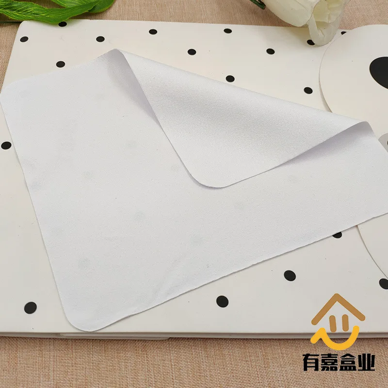 Soft Personalized Custom Embossed Logo Suede Microfiber Jewelry Cloth With Card