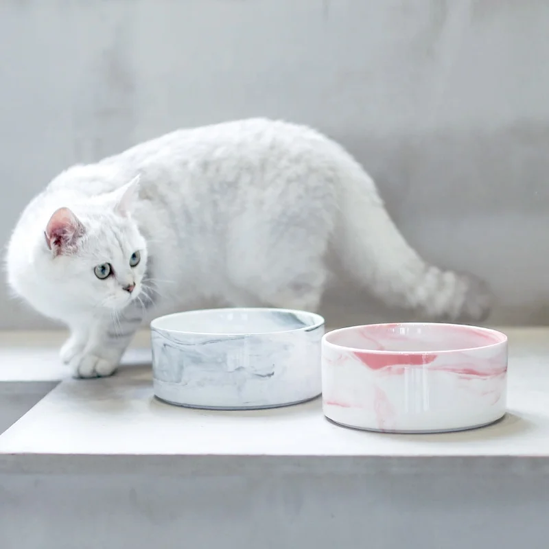Лидер продаж высокое качество Мраморная для собак и кошек креативная керамическая миска еды портативная питомцев кормушка