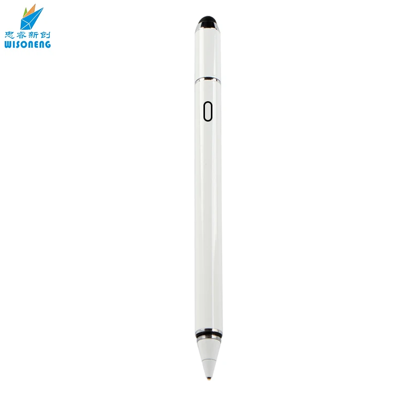 No laser thick disc touch screen white stylus pen usb charging for cell phone and notebook writing