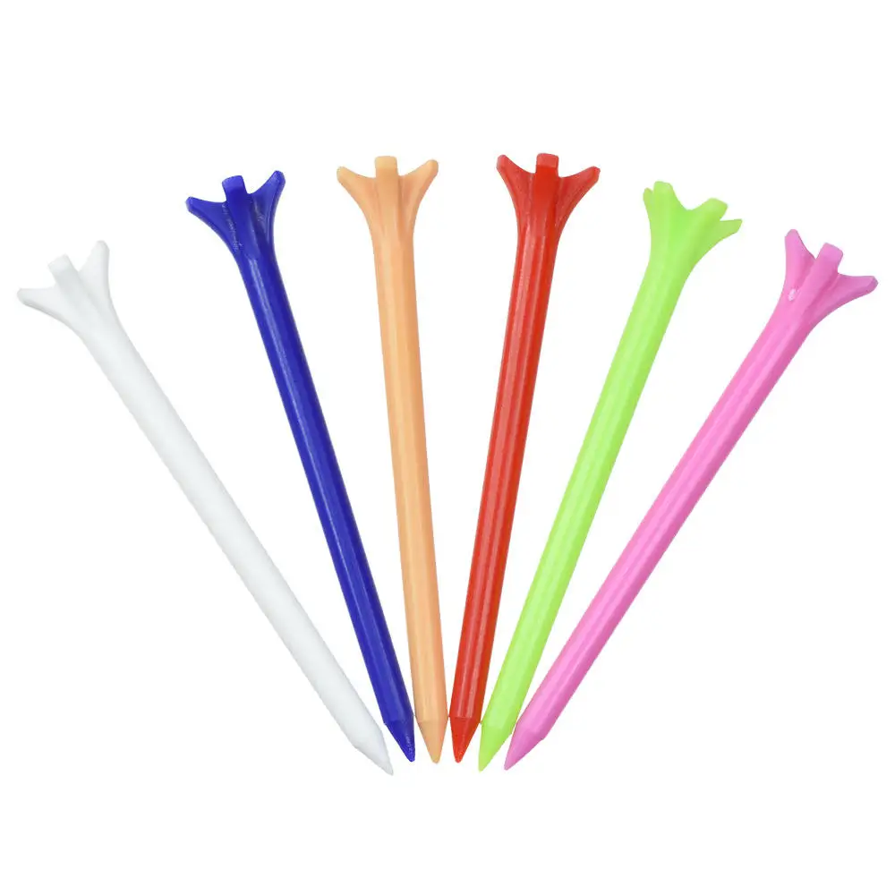 High Quality Fadeless Bulk 70/83mm Plastic Golf Tees Custom Logo Golf Accessories