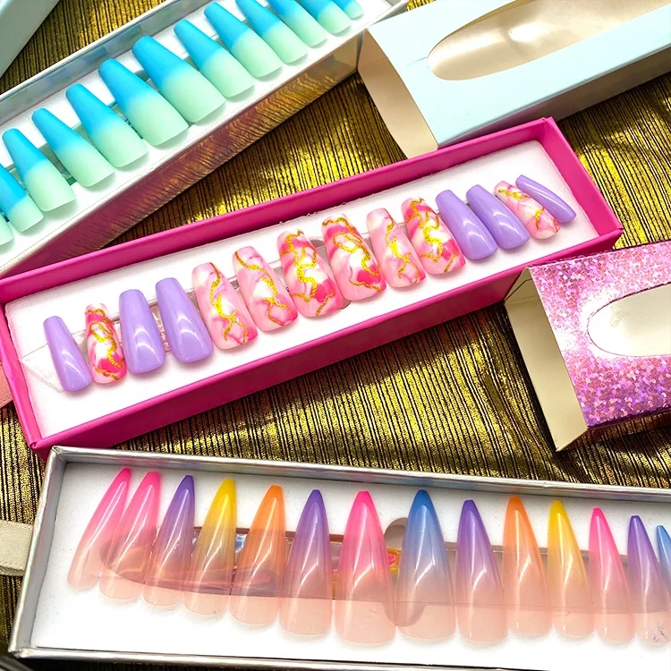 
Tstory 2021 Acrylic nail kit professional dropshipping press on nail faux ongle custom stick on nails 