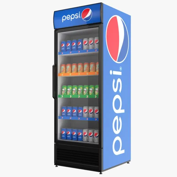  Однодверная стеклянная дверь холодильник для напитков Pepsi