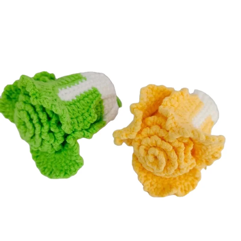 Custom Crochet Chinese cabbage Vegetables Keychains Crochet fruit Crochet Keychains