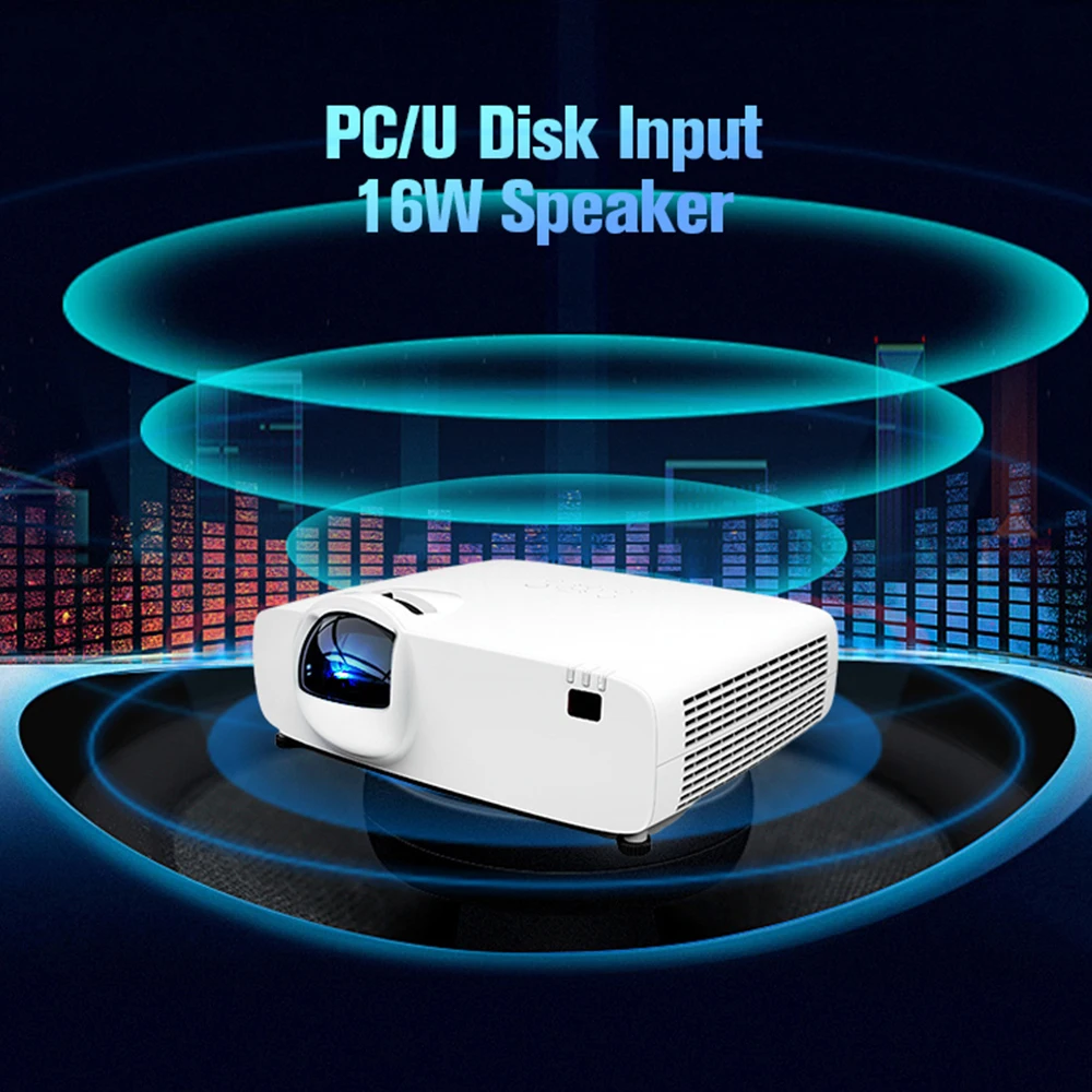 Holographic video projection Smart Laser Projector on glass