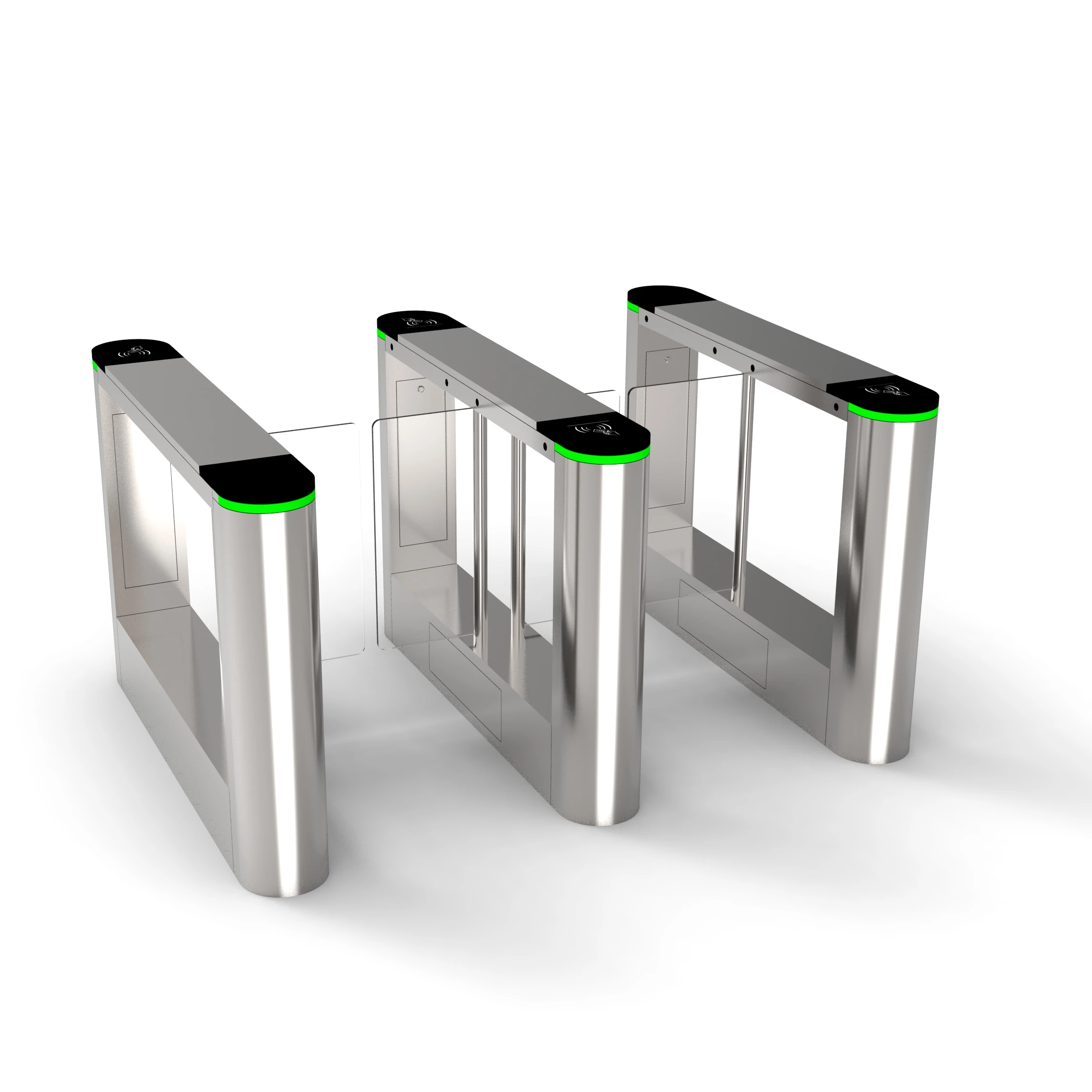 New design Face Recognition & QR Code Scan System Bi-directional Swing turnstile