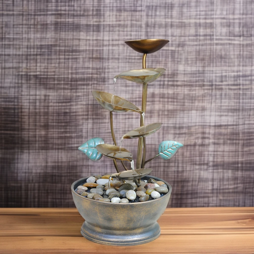 High Quality Metal Home Decor Sculpture Elegant Water Fountain for Home Decoration