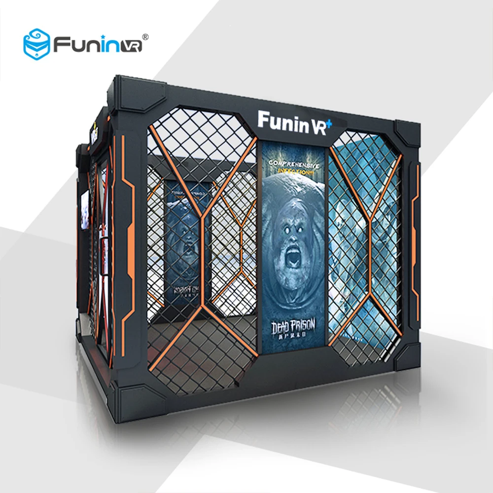 
FunInVR Roaming Free VR simulator multiplayer Amusement Park Dinosaur Game 9D virtual reality Shooting cage 