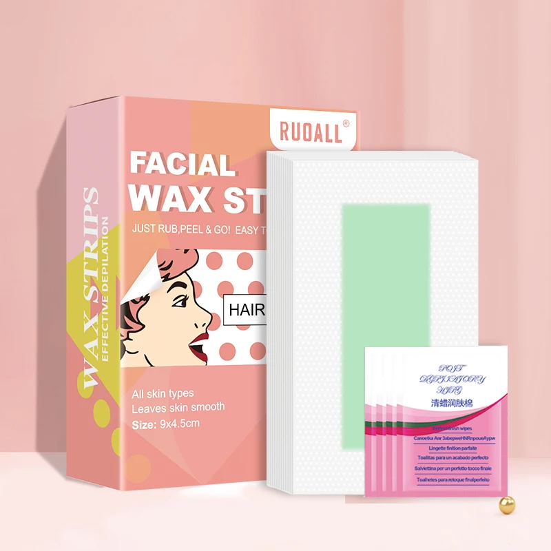 Ruoall Home Use Face Waxing Kit Hair Removal Wax strips For Legs Arms Underarm Bikini