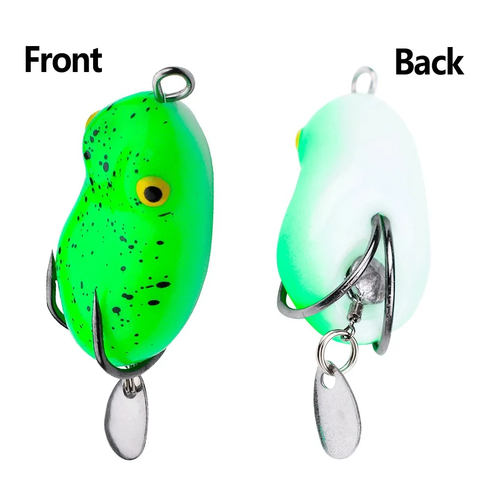 Wholesale 4.5cm7g Small Frog Lure with Metal Blade Tail Long Cast Frog Lure Mini Lifelike Artificial Bait Fishing Frog
