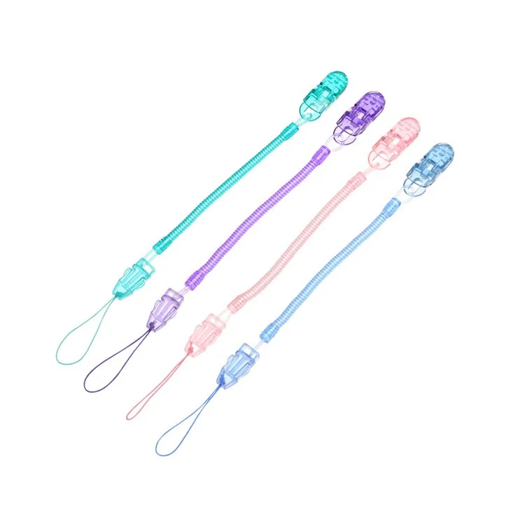 Going out convenient pacifier plastic spring rope plastic spring pacifier chain