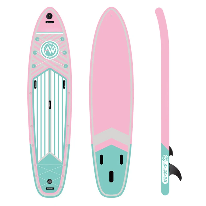 New Surfboards 365cm OEM PVC Material Surfing Board SUP Inflatable Paddleboard Fishing Boards Swimming Wakeboard
