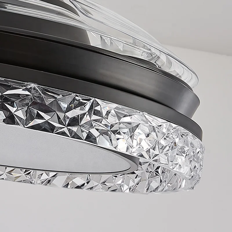 Y006B Modern remote control 42 inch bladeless 220v  ceiling fans with lights lamp led designer luz con ventilador oculto techo