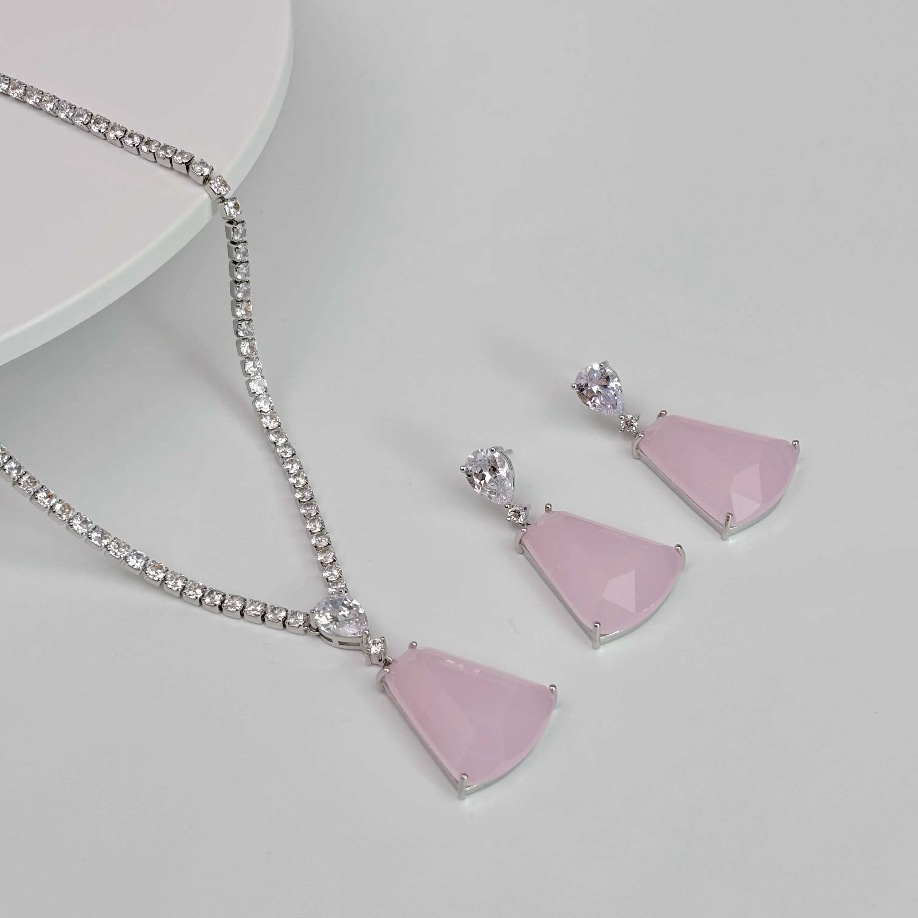 Mengningna wholesale jewelry set 3A  cubic zircon retro style wedding party  vintage earrings necklace dubai jewelry sets
