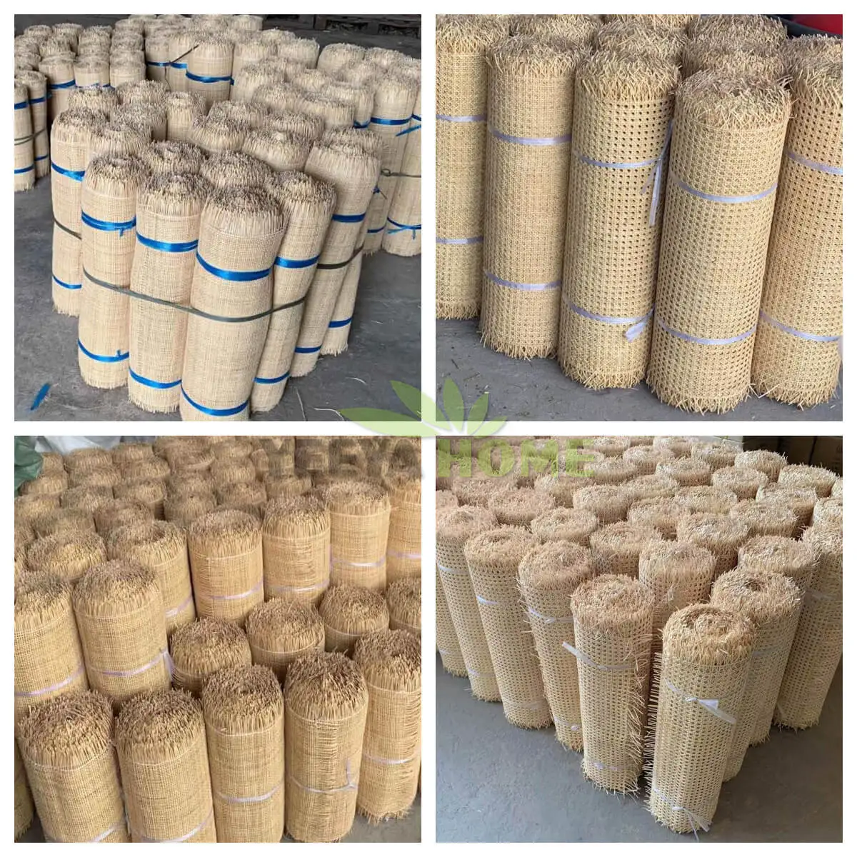 YEEYAHOME Natural Rattan Cane Webbing Square Radio Weave Rattan Cane Webbing Roll for Chairs Furniture Home Decoration