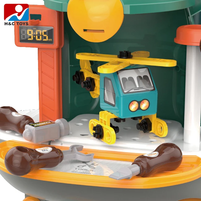 2 in 1 diy airplane repair tool set toys tool toy workbench educational toys for children