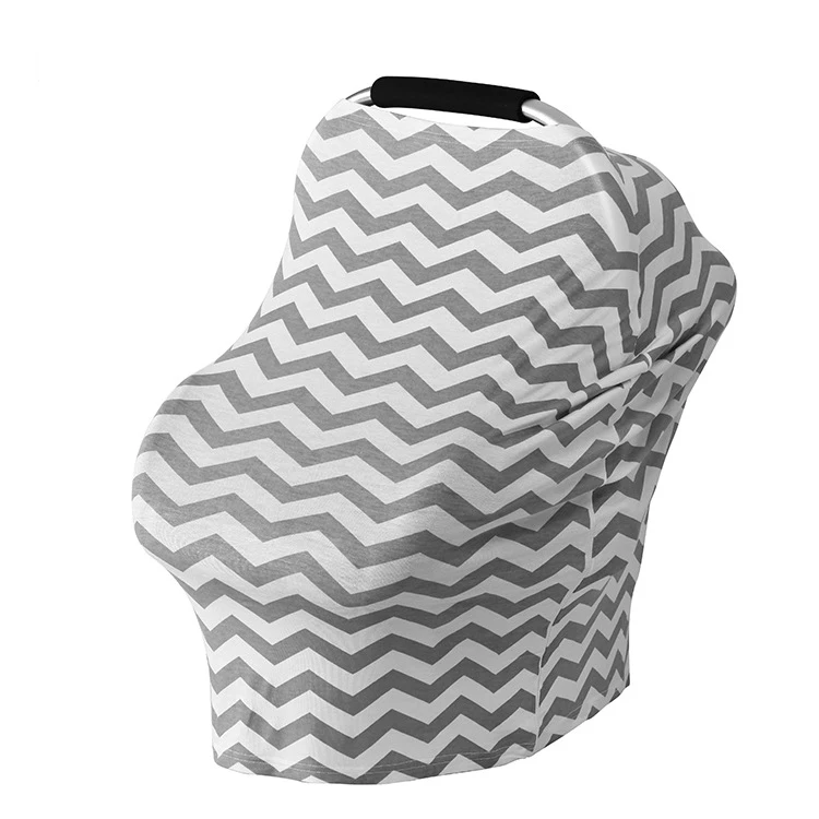 Stretchy Stripe Cotton Baby Carriage Seat Cover Stroller Cover Nursing Cover