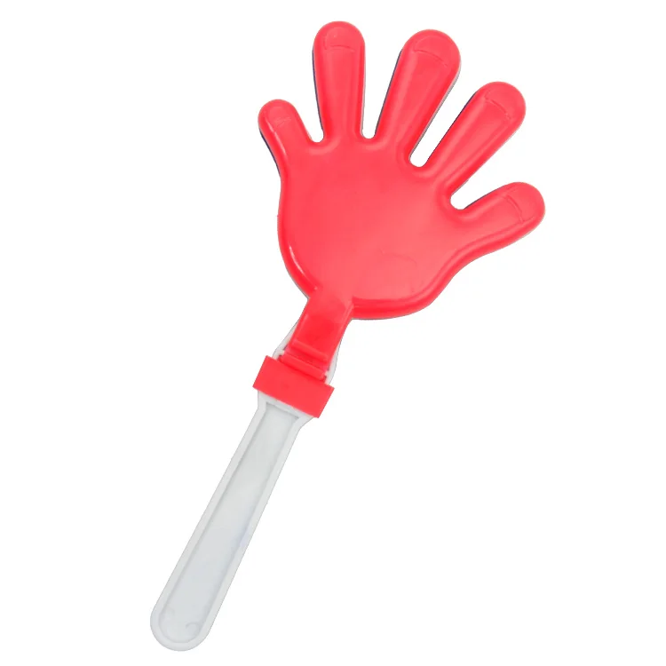 China Factory OEM logo sport fans cheering hand clapper toy plastic PP hand clappers