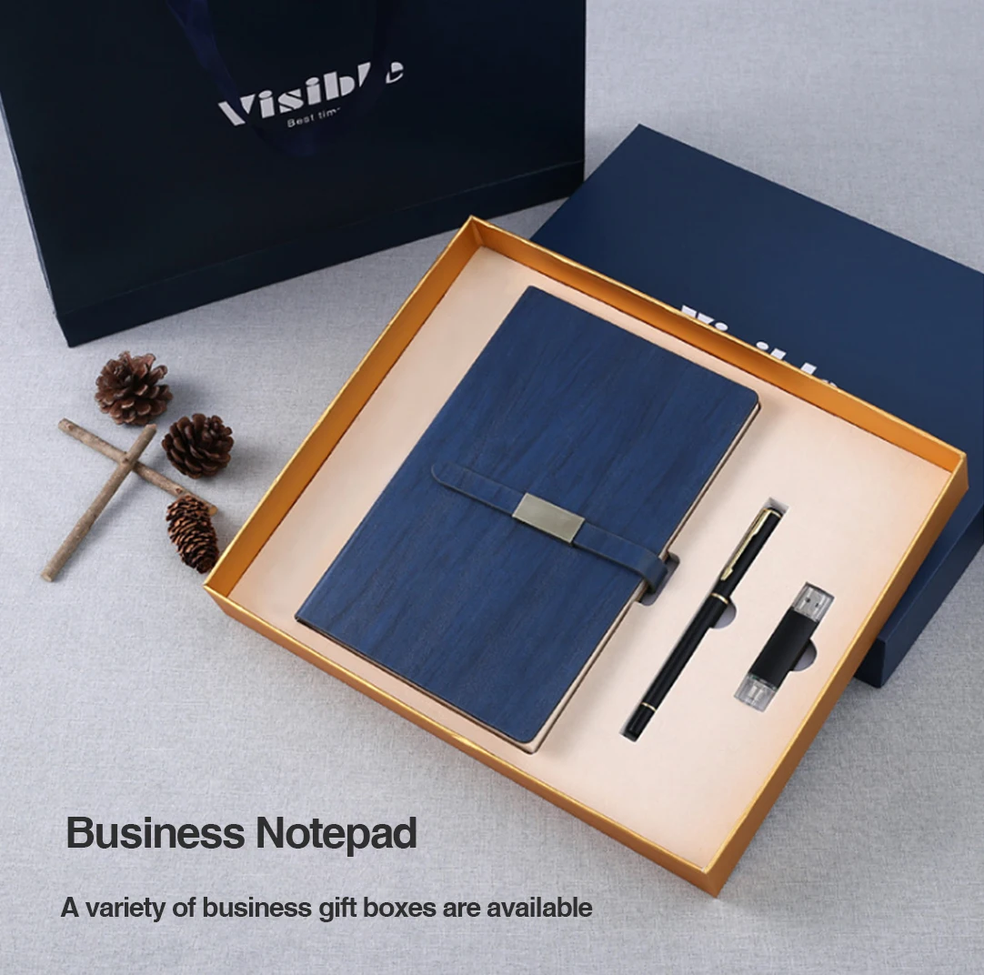 Factory Direct Selling Gift Box Notepad Gift Notebook Handy Gift With Usb Flash Disk Set Fashion Business Office Diary Wholesale