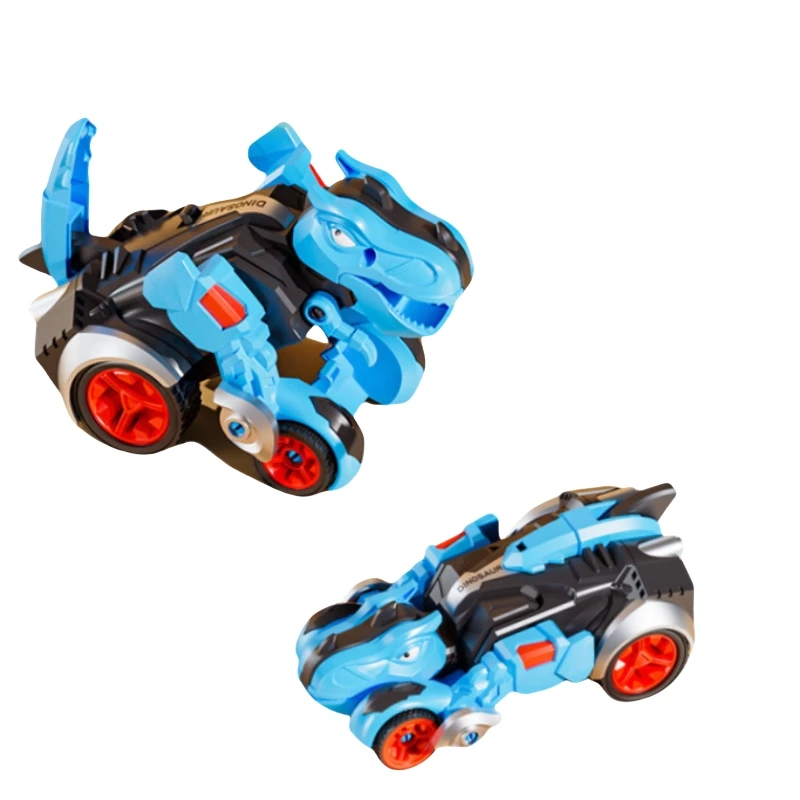 Inertial Cross-Border Impact Transformation Model Plastic Dinosaur Toy with Collision Deformation for Unisex Wholesale Car Type