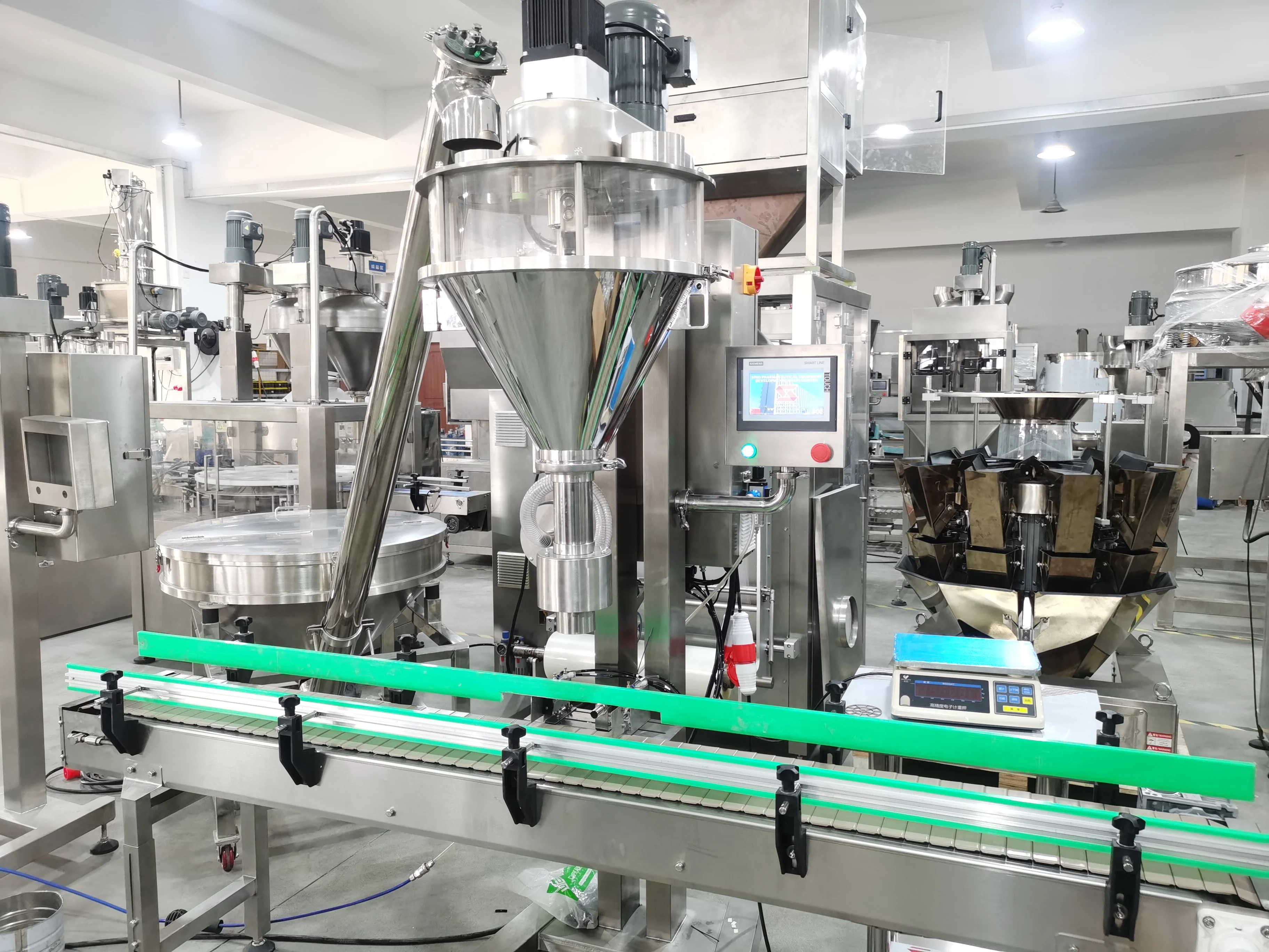 Automatic dry chilli spices toner powder filling machinery