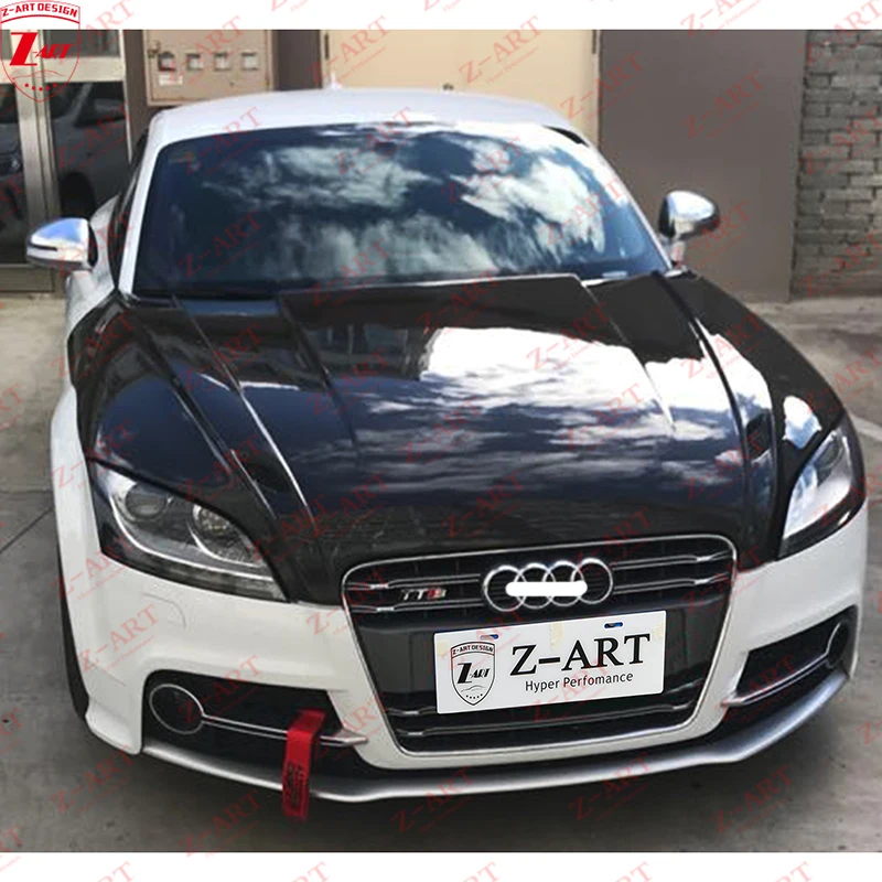 Z-ART 2007-2014 углеродного волокна капота двигателя для AUDI TT TTS 8J Реальные крышки