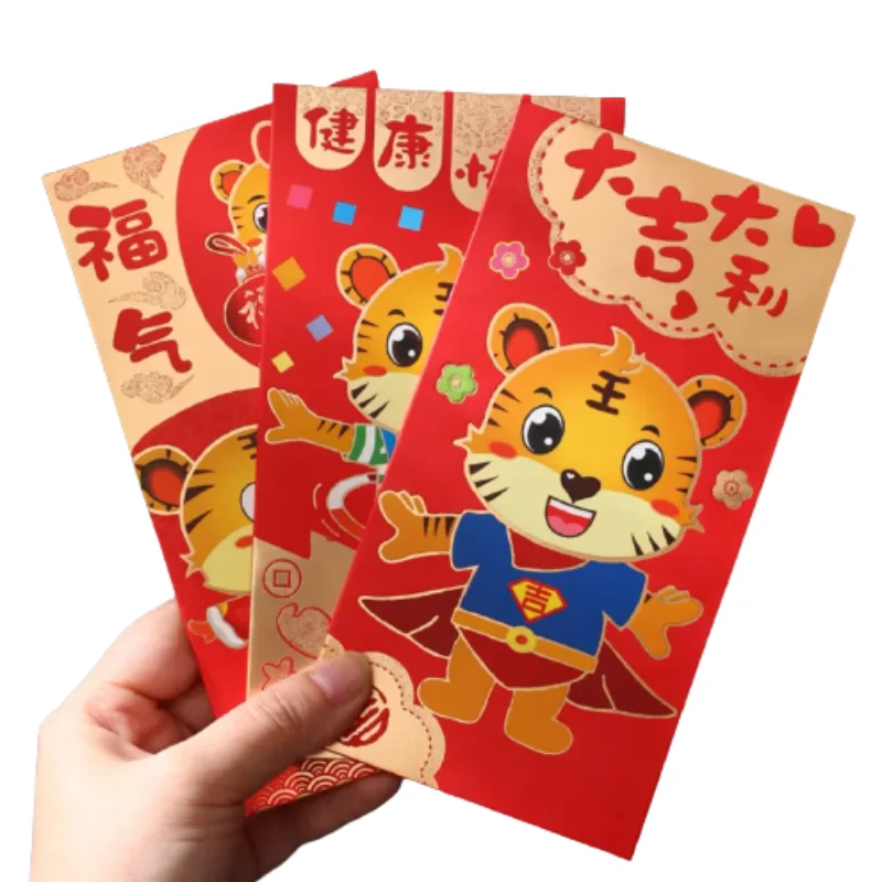 2024 Dragon Chinese New Year Lucky Money Hongbao Custom Design Red Packet Angpao