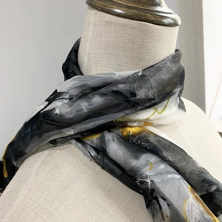 
Exquisite jacquard wholesale lurex silk sheared chiffon with custom design 