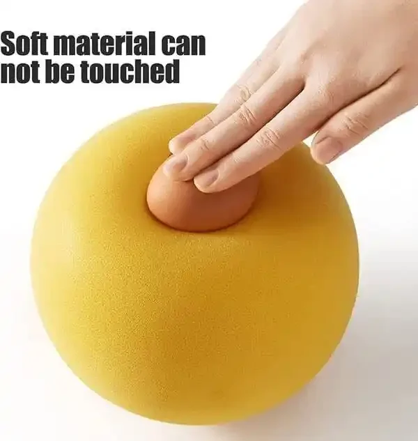 Pu Foam Washable Kids Indoor Training Elastic Silent Mute Ball Bouncing Uncoated High Density Foam Sports Ball/silent basketball