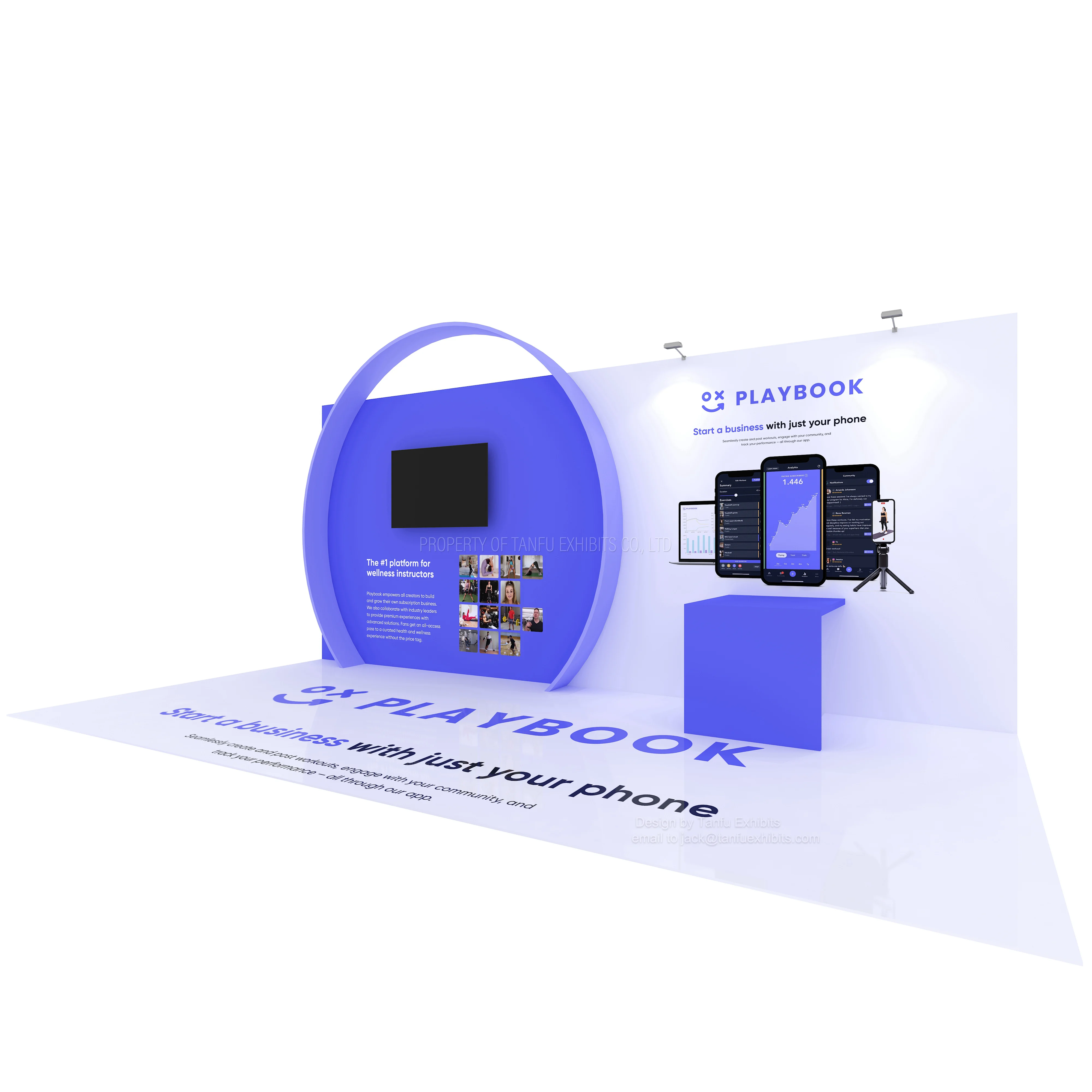 10x20 Custom Trade Show Booth Backdrop Stand