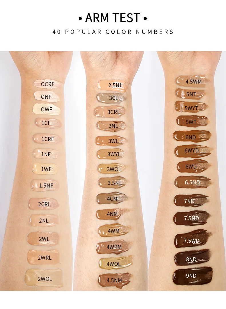 40 Colors 5 ML Custom Logo Waterproof OEM Face Makeup Liquid Concealer Repairing Moisturizing Beauty  BB Cream For Adult