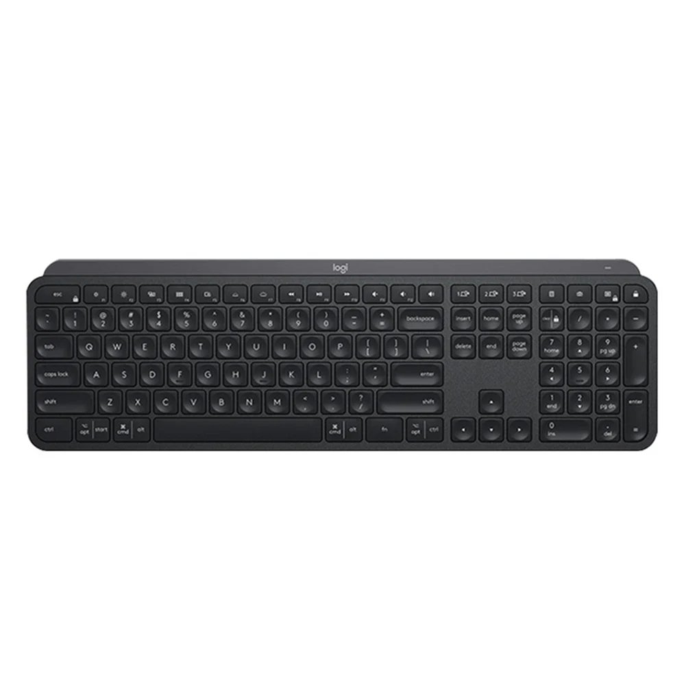 Беспроводная игровая клавиатура Logitech MX Keys, 2,4 ГГц, Двухрежимная подсветка, перезаряжаемая, легко переключаемая, для дома и офиса, 109 клавиш