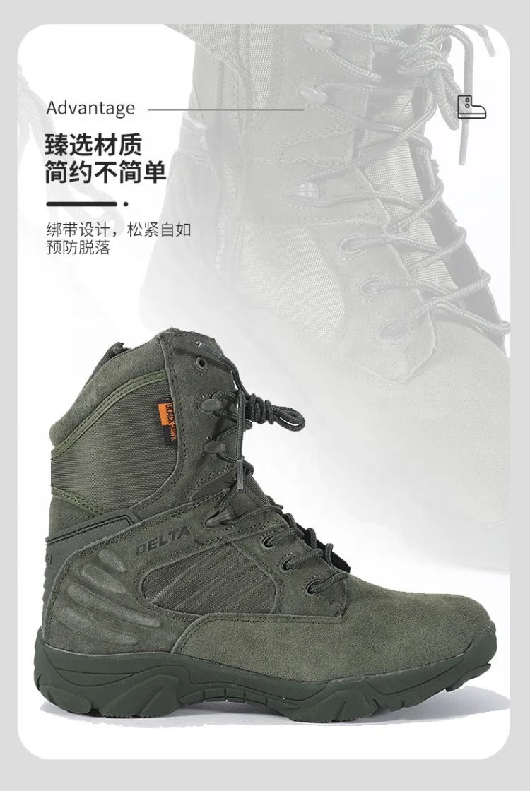 Delta Light Weight Double Men Sports Genuine Leather Tactical Boots For Mens Shoes