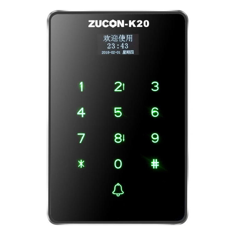 
2020 hot selling IP65 waterproof 125khz RFID card reader code access control keypad with attendance time USB export 
