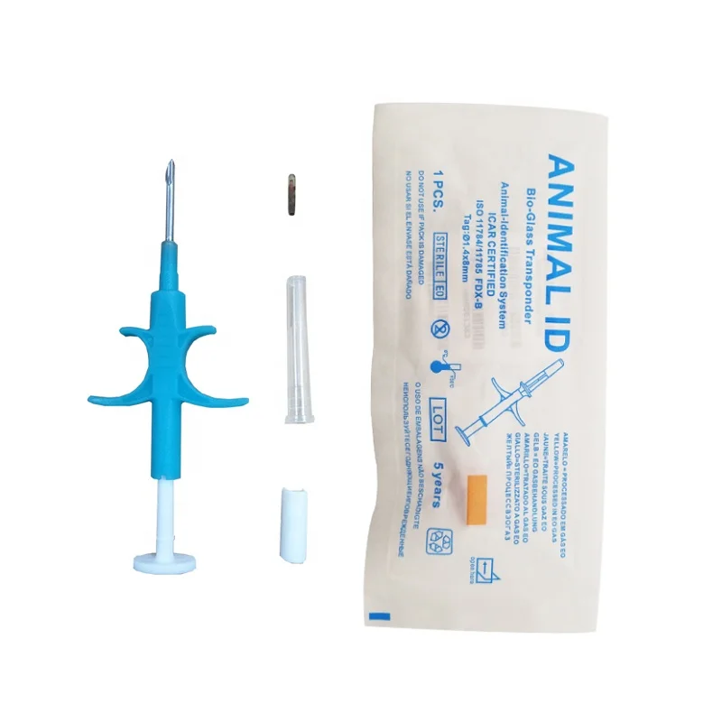 2.12x12mm 1.4x8mm ICAR bird Pets rfid pigeon ring dog microchip for animals microchip syringe implant gun