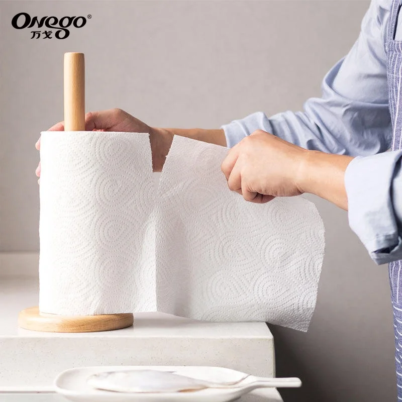 China Supplier Hand Paper Towel Rolls Thicker Non-Woven Cleaning White Hardwound Kitchen Tissue Paper