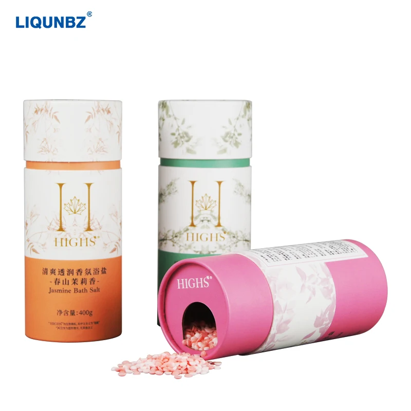 Creative Paper Can Manufacturer of Low Carbon and Environmental Protection Laundry Gel Bath Salt Paper Tube with Fragrant Beads