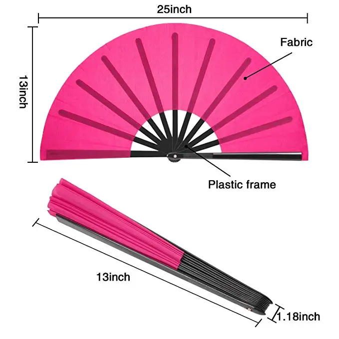 Достаточный запас большой ручной вентилятор черные пластиковые большие вентиляторы бамбуковые складные для