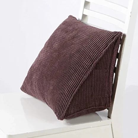 Triangle Back Cushion Corduroy Wedge Soft Reading Pillow
