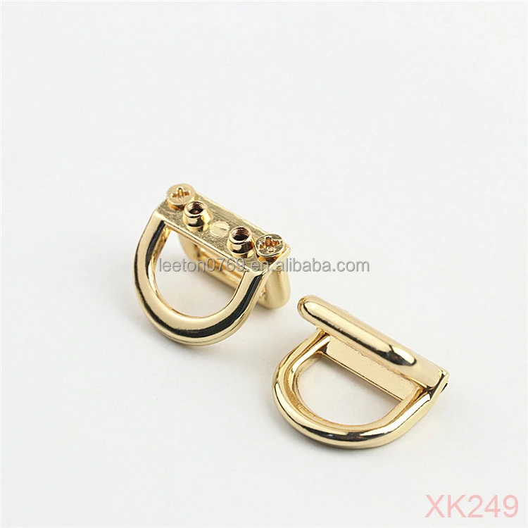 Stock supply 17mm zinc alloy double D ring buckle for leather bags