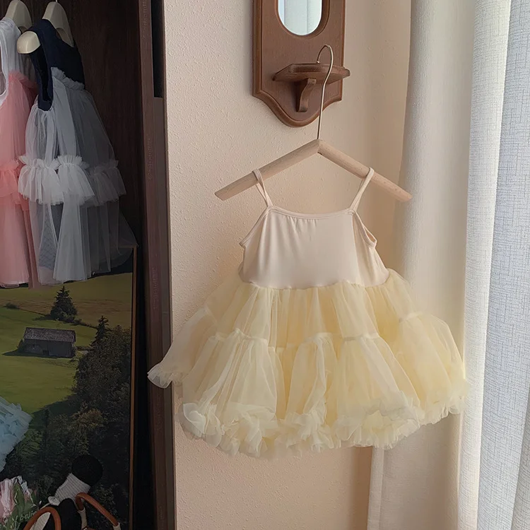 Summer Cute Girls Casual Princess Children Dresses Kids Sleeveless Tutu Dress Clothes Kids Party  Dress Tutu Costume