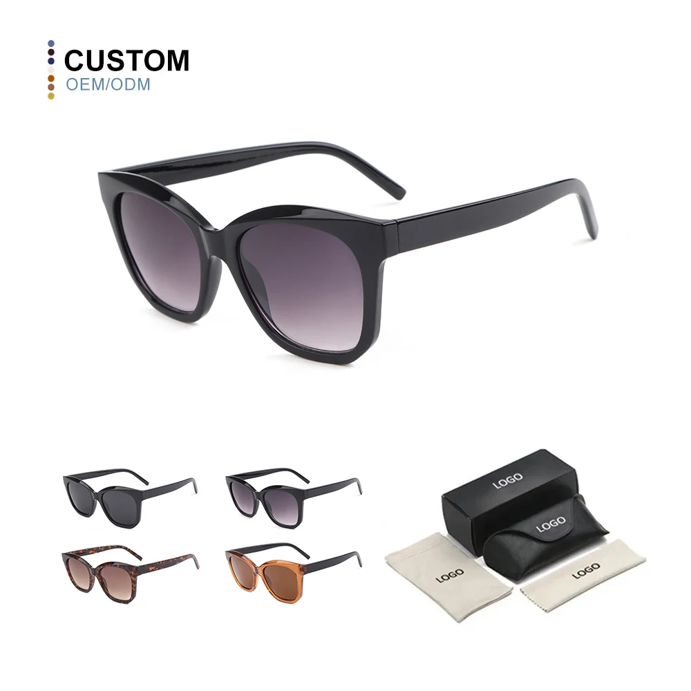 Promotion Oversized Square Thick Plastic Block UV Women Men Shades Sunglasses